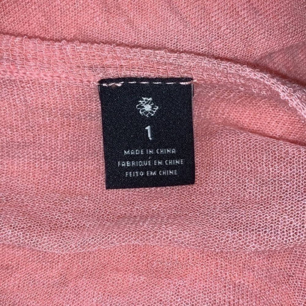 Scotch & Soda Peach‎ 3/4" Sleeve Light Weight V-Neck Sweater Size 1 - Picture 9 of 11